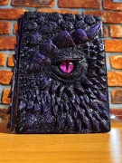 Fioletowy notes 3D z okiem smoka – A5 Fantasy Journal
