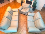 Skóra naturalna 100% komplet 3 2 1 zestaw wypoczynkowy kanapy i fotel DOWÓZ