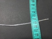 Guma kapeluszowa srebrna 3mm płaska metalizowana