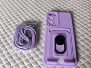 Etui na Samsung S23 Plus stand smycz pokrowiec ring silikonowe fioletowe 