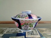 Stara miseczka na miso z pokrywką Japonia Imari