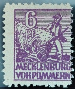 Znaczek pocztowy - Meklemburgia-Pomorze Przednie - Niemcy - 1946r. - Error