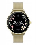 NOWY smartwatch zegarek damski złoty pasek wodoodporny Velora