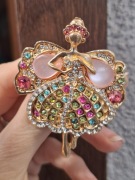 Elegancka duża broszka wróżka w stylu vintage