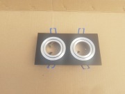 Oprawa wpuszczana oczko do sufitu podwieszanego wpust 2xGU10 CZARNA