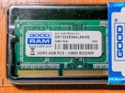 Pamięć RAM do laptopa GOODRAM 4GB DDR3 1333MHz SODIMM (GR1333S364L9S/4G)