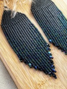 Kolczyki z japońskich koralików.