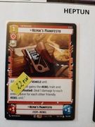 Star Wars Unlimited - SEC- NEMIK`s MANIFESTO (LEGENDARY)! TANIO !!!