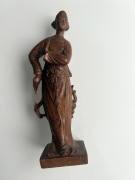 Drewniana figurka rzeźba z Azji antyk PRL 