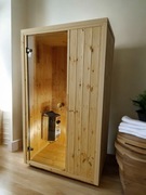Sauna jednoosobowa, na zew lub do wew, nowa, piec harvia 220v