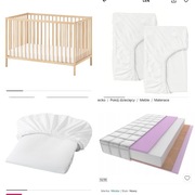 Ikea łóżko materac i akcesoria