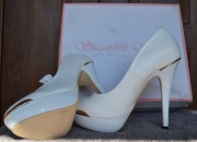 SUGARFREE SHOES Białe szpilki: 3,5/36 (ślubne)