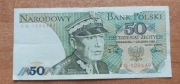 Banknot 50 zł z 1988r, Seria KG Stan!!!