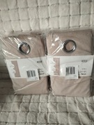 2 zasłony aksamitne welurowe beżowe SINSAY na przelotkach 2x zasłona 