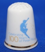 Naparstek Kolekcjonerski Porcelanowy 100 lat Piotrusia Pana