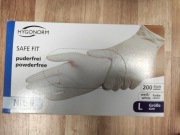 Rękawiczki nitrylowe bezpudrowe białe 200 sztuk L