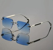 OKULARY PRZECIWSŁONECZNE bez oprawek STYLOWE MODNE DO BIZNESU 