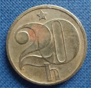 Moneta Czechosłowacja 20 Halerzy 1980