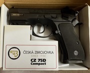 Wiatrówka, ASG, Zestaw, CZ75D Compakt, kabura, szelki 