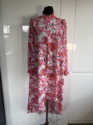 Jedwabna sukienka midi francuskiej marki Claudie Pierlot Roseau rozmiar 36