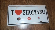 Tablica plakat shopping kocham zakupy I LOVE SHOPPING 