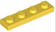 Lego Płytka 1x4 3710 ŻÓŁTY 4 szt