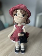 Lalka Lucy 30cm ręcznie robiona na szydełku