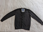 Czarny elegancki bawełniany zapinany sweter Tom Tailor L