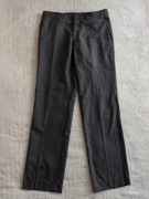 Szare grafitowe wełniane spodnie wizytowe w paski w kant Mexx M jak nowe