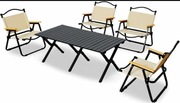 Meble ogrodowe turystyczne składane - 4 krzesła + stół + torba