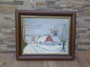 Piękny pejzaż zimowy