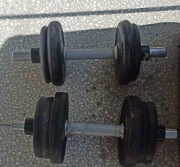 Hantle żeliwne - 2 zestawy: 12.5 kg + 10 kg