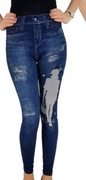 Legginsy damskie imitacja jeansu 