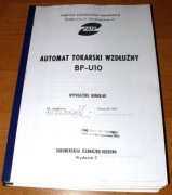 DTR AUTOMAT BP-U10 + KATALOG CZĘŚCI ZAMIENNYCH