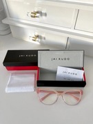 Oprawki okulary Jai Kudo alba transparentne kocie oko korekcyjne