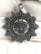 Naszyjnik wisiorek srebrny amulet talizman słońce Vintage