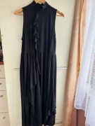 36 S Zara czarna długa sukienka maxi styl boho hit
