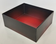 Pudełko ozdobne czarno czerwone dekoracyjne box tacka 21,4 x 18,4 x 8,1 cm