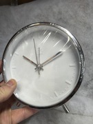 Zegar budzik srebrny