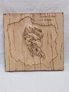 Płaskorzeźba "Orzeł" - motyw patriotyczny - czerwony dąb