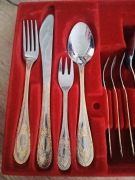 Sztućce SBS Solingen Pozłacane 23/24K | Zestaw 16 el. | Stal 18/10