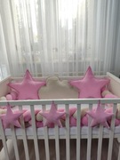 Ochraniacz do łóżeczka warkocz+ poduszki: chmurka dwie gwiazdki i gratis