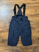 Zimowe granatowe spodnie na szelkach ocieplane Topolino rozmiar 86cm