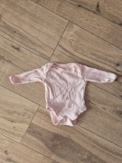 George różowe dziewczęce długie body niemowlęce basic pudrowy 50