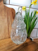 Kolekcjonerski kryształ bombonierka gruszka kryształowa vintage 