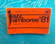 Oryginalna przypinka odznaka Festiwal Jazz Jamboree 1981 r. Warszawa
