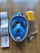 Maska Pełnotwarzowa do Snorkelingu 180° Panoramiczna S/M + Akcesoria