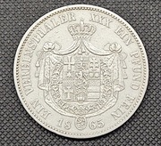 TALAR Hesji-Kassel Wilhelm I 1865 bez CP , Stan Bardzo Dobry