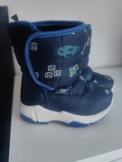 GRANATOWE chłopięce ciepłe ŚNIEGOWCE dla chłopca kożuch na rzep 23