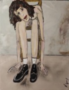 Siedząc Oryginalny obraz